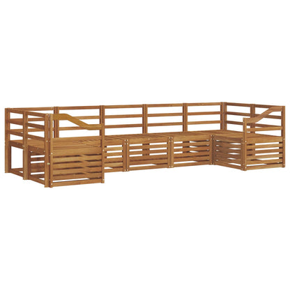 Set divani 7 pcs Naturale Legno di Acacia Massello