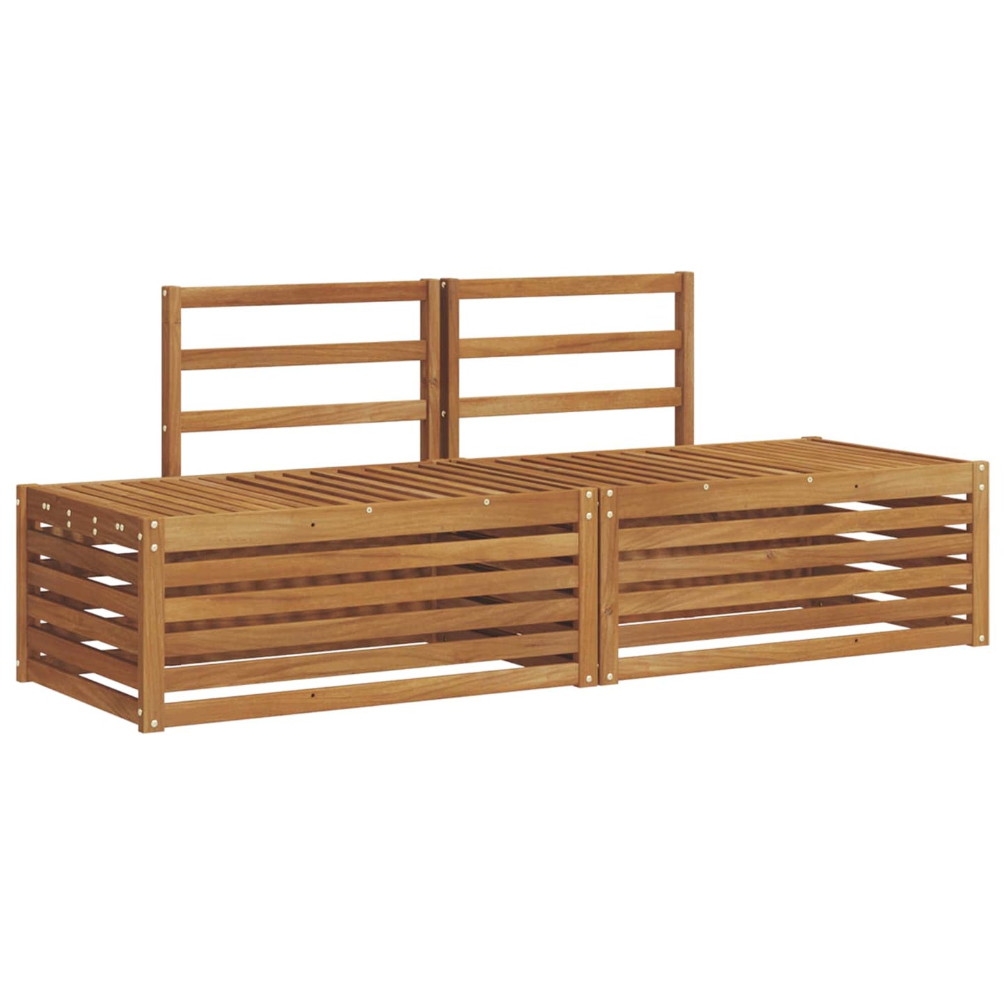 Set di divani da esterno 2 Pezzo Naturale 182,5 x 63 x 73 cm