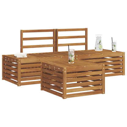 Set di divani da esterno 3 Pezzo Naturale