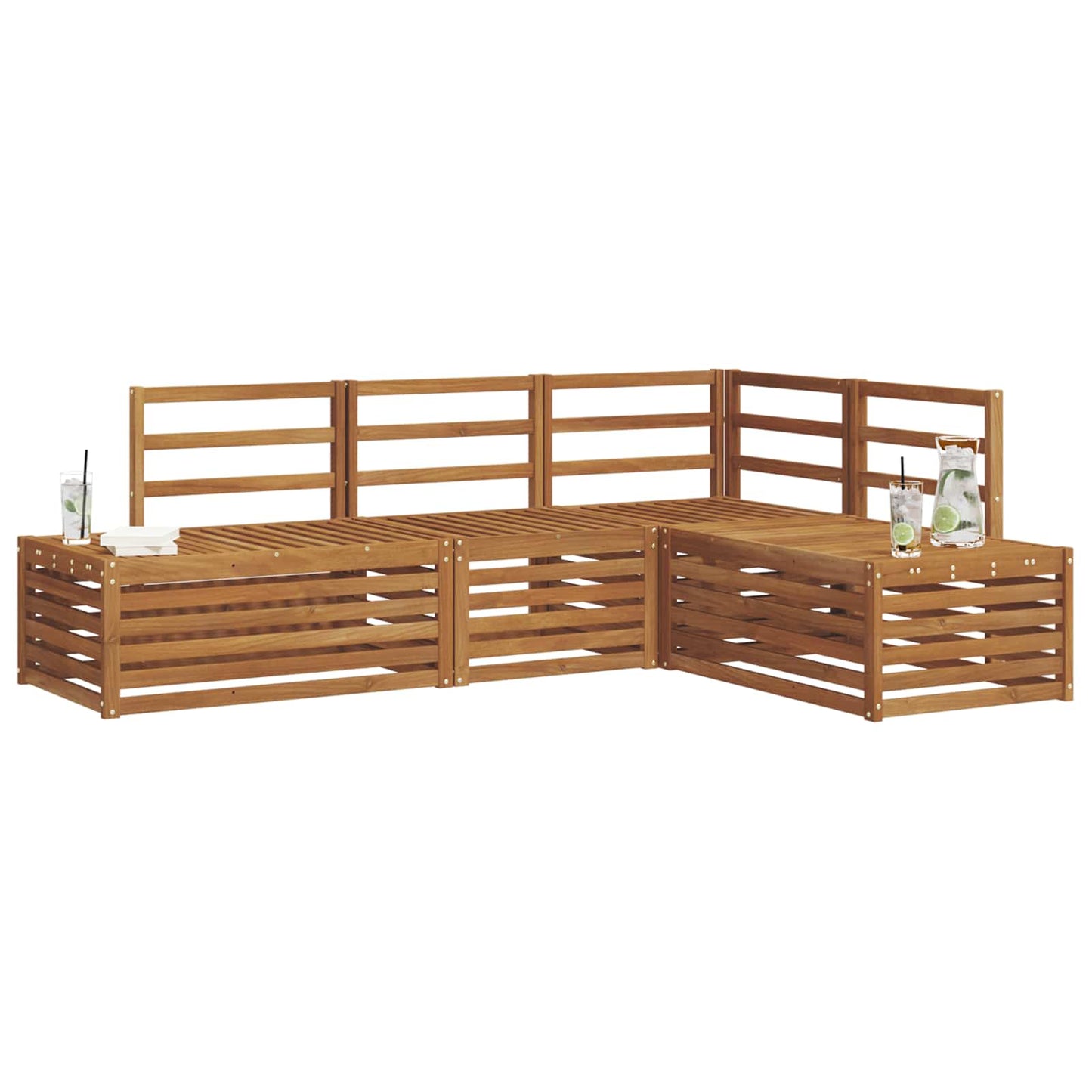 Set di divani da esterno 4 Pezzo Naturale