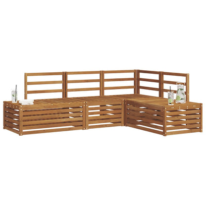 Set di divani da esterno 4 Pezzo Naturale