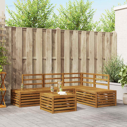 Set di divani da esterno 5 Pezzo Naturale