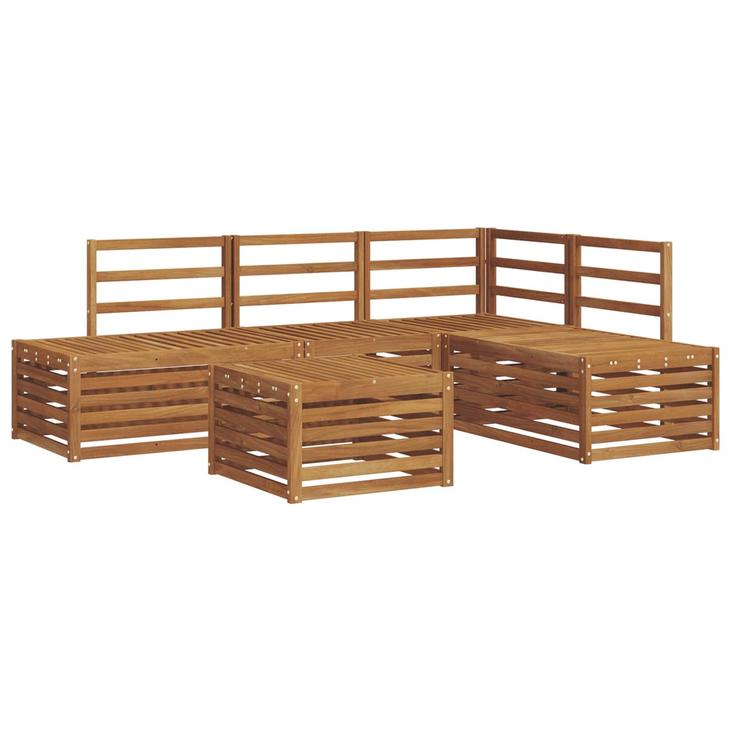 Set di divani da esterno 5 Pezzo Naturale