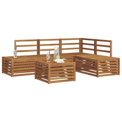 Set di divani da esterno 5 Pezzo Naturale