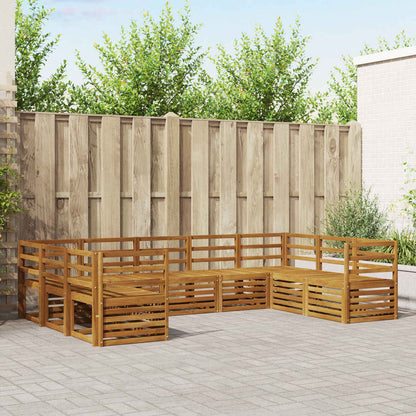 Set divani 9 pcs Naturale Legno di Acacia Massello