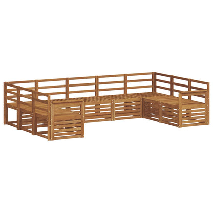 Set divani 9 pcs Naturale Legno di Acacia Massello