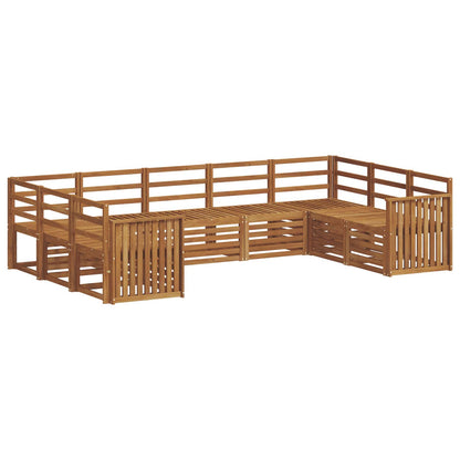 Set divani 9 pcs Naturale Legno di Acacia Massello