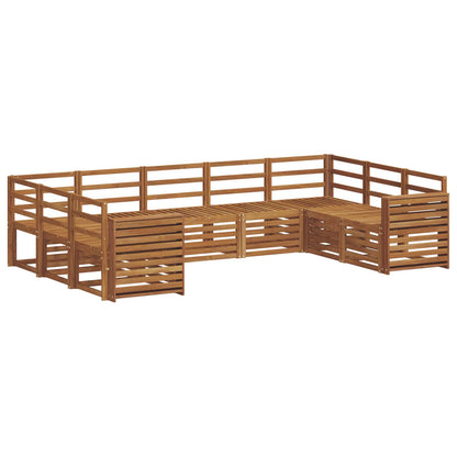 Set divani 9 pcs Naturale Legno di Acacia Massello