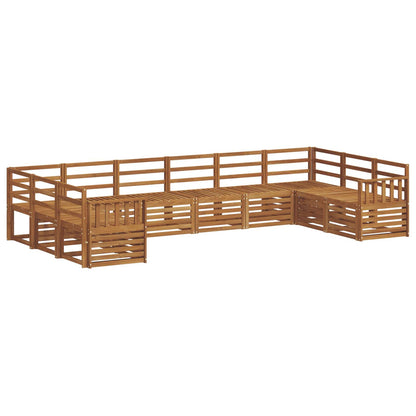 Set divani 10 pcs Naturale Legno di Acacia Massello