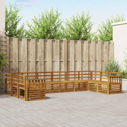 Set divani 10 pcs Naturale Legno di Acacia Massello