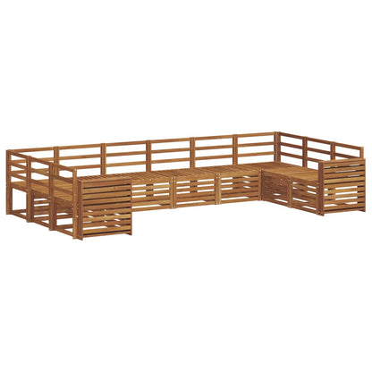 Set divani 10 pcs Naturale Legno di Acacia Massello