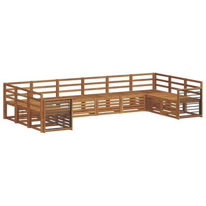 Set divani 10 pcs Naturale Legno di Acacia Massello