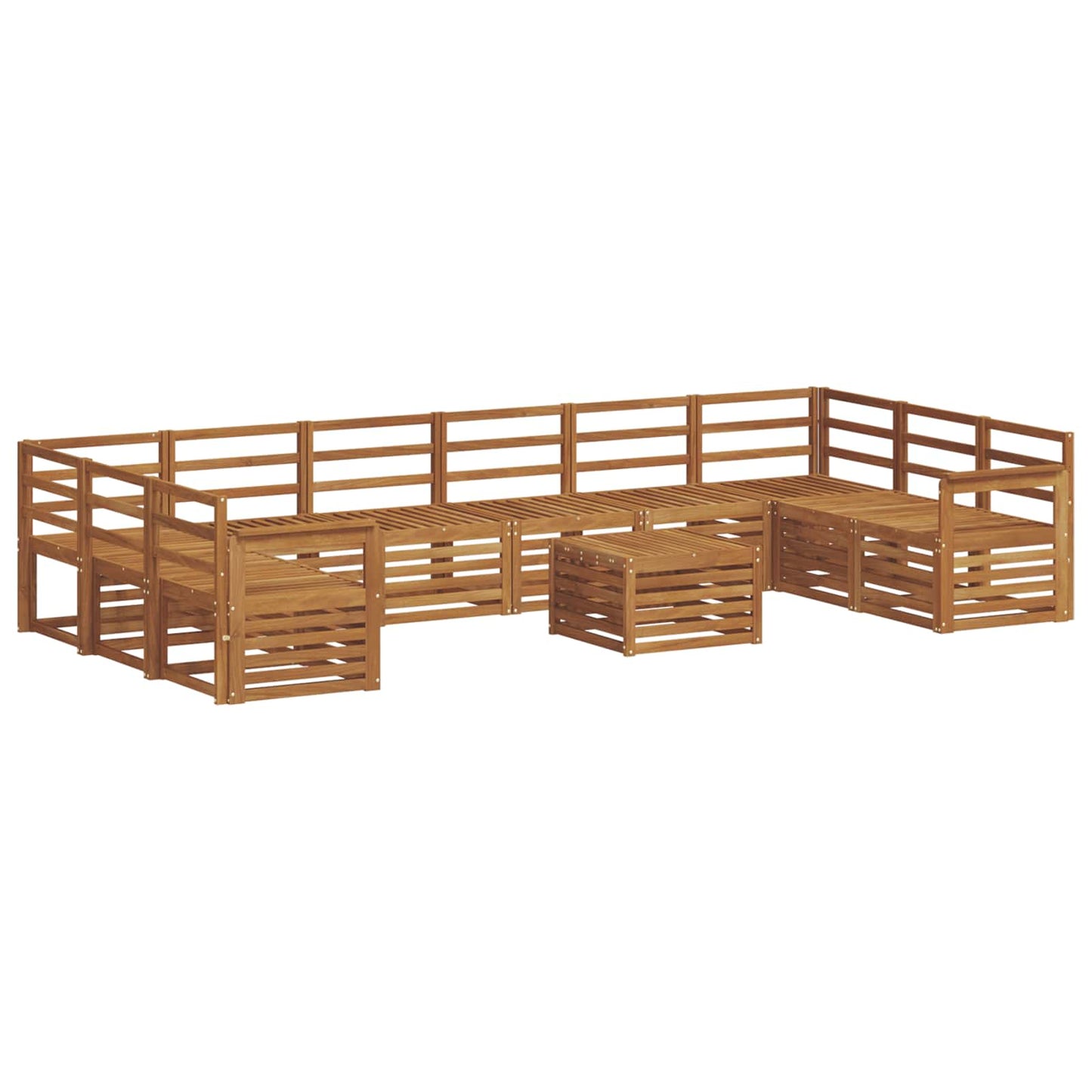 Set divani Naturale Legno di Acacia Massello