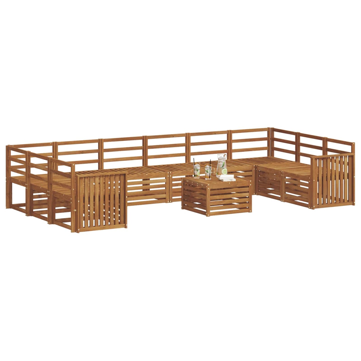 Set divani Naturale Legno di Acacia Massello