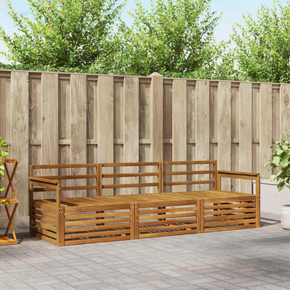 Set di divani da esterno 3 pcs Naturale