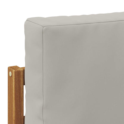 Set di divani da esterno 3 pcs Grigio Naturale e Chiaro