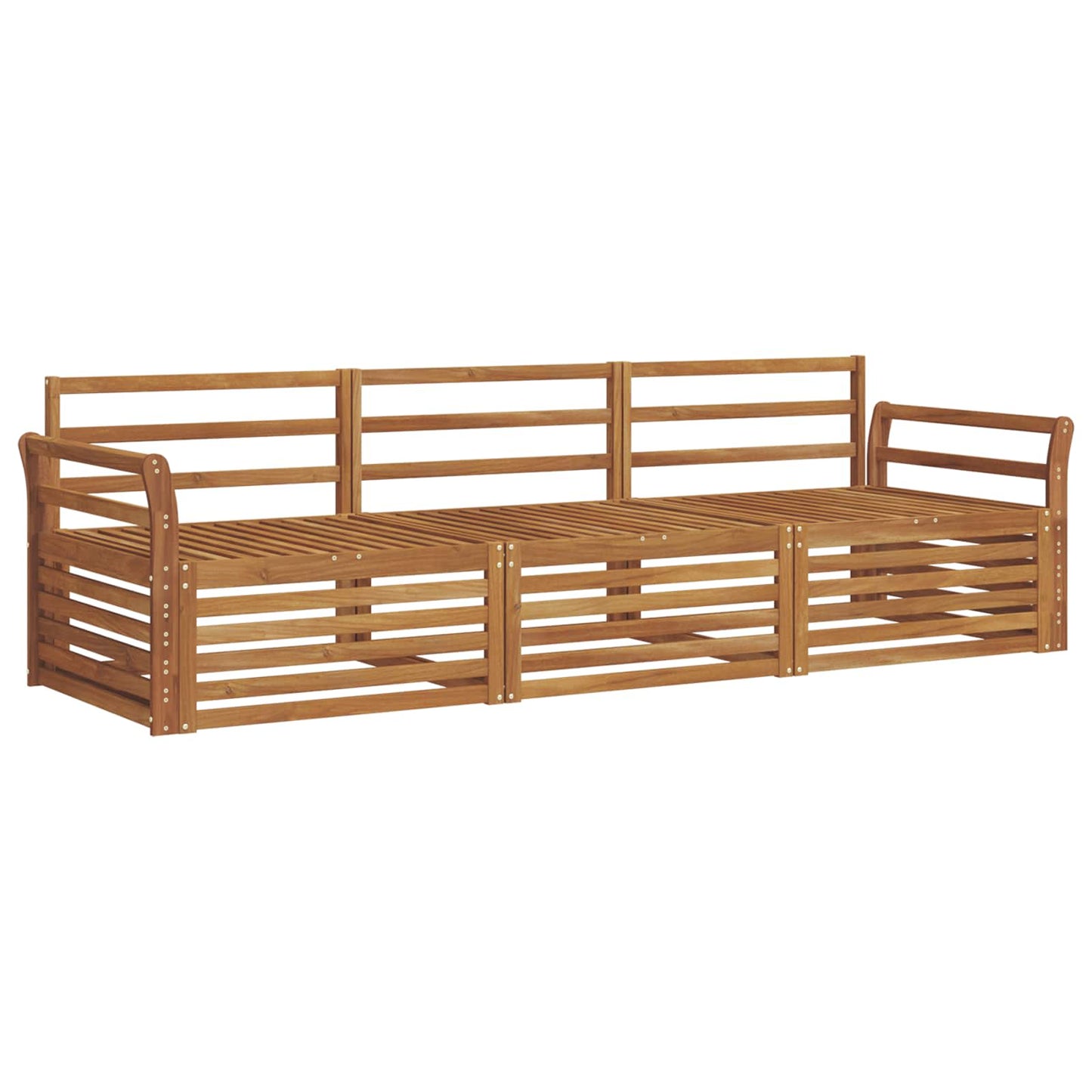 Set di divani da esterno 3 pcs Naturale