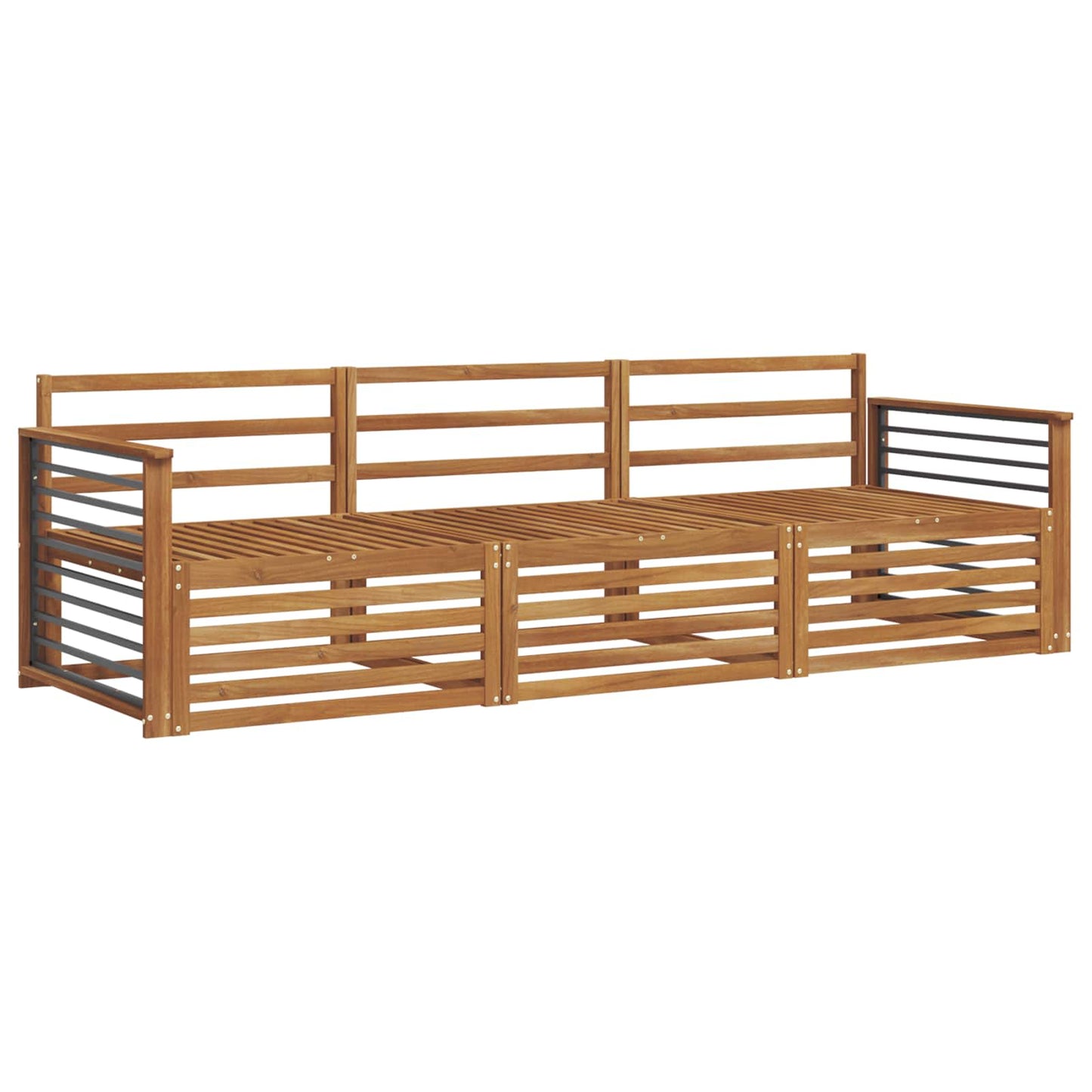 Set di divani da esterno 3 pcs Naturale