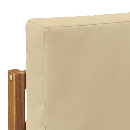 Set di divani da esterno con cuscino 3 pcs Naturale e Beige
