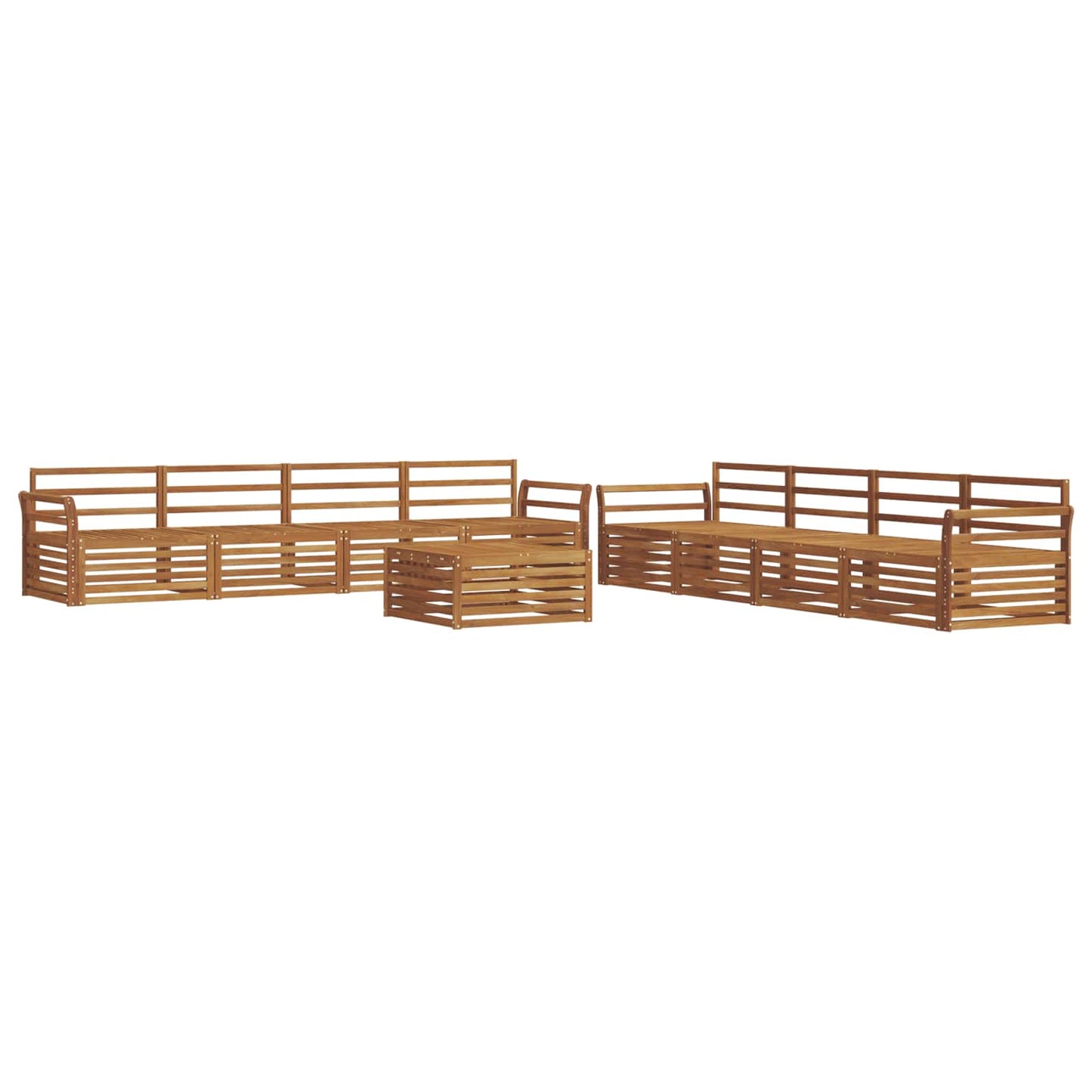 Set di divani da esterno 9 pcs Naturale