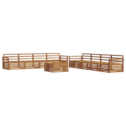 Set di divani da esterno 9 pcs Naturale