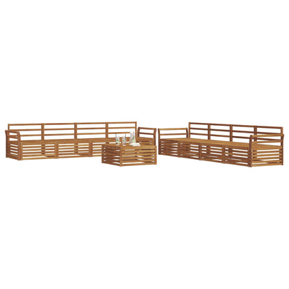 Set di divani da esterno 9 pcs Naturale