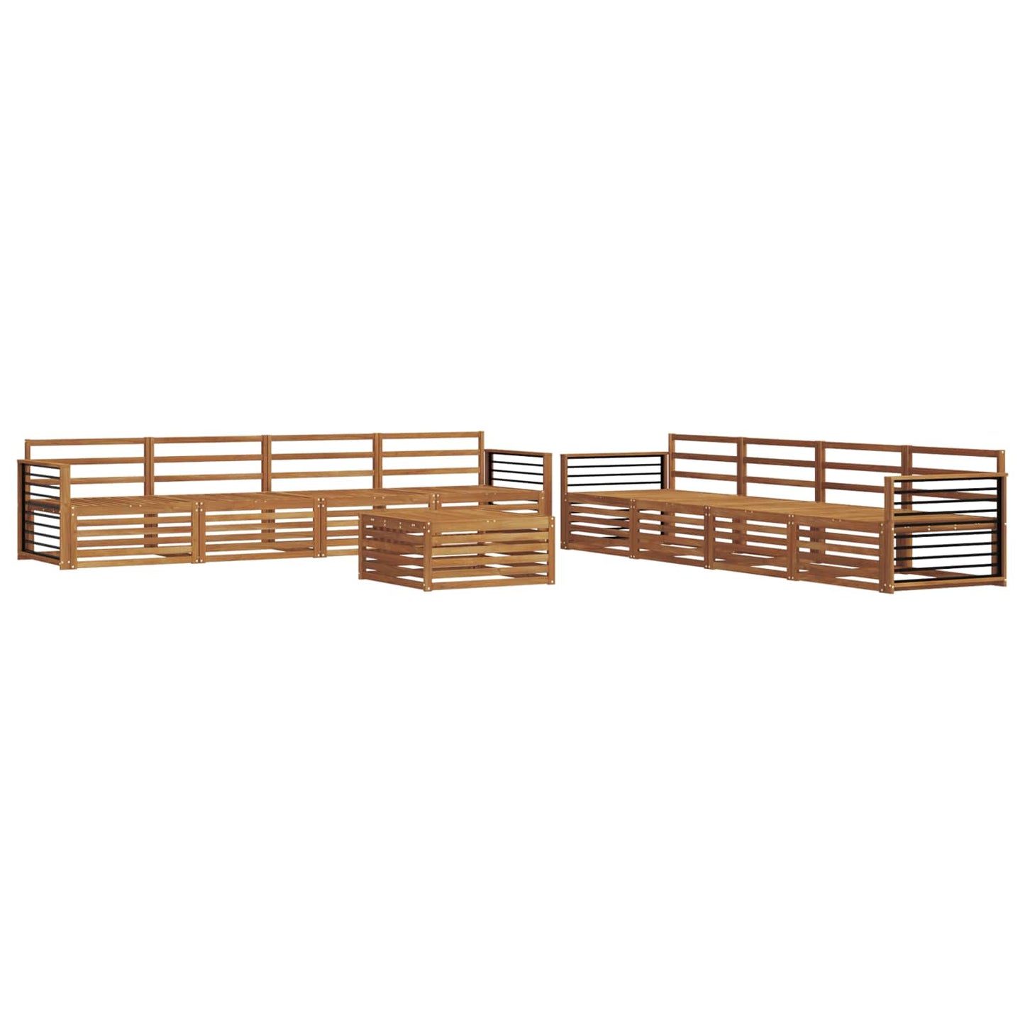 Set di divani da esterno 9 pcs Naturale