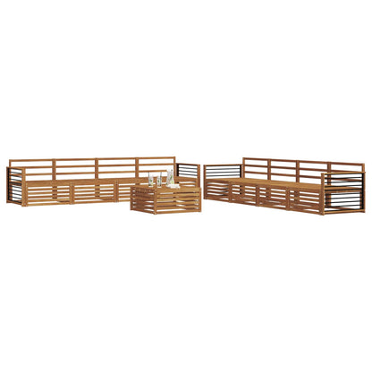 Set di divani da esterno 9 pcs Naturale