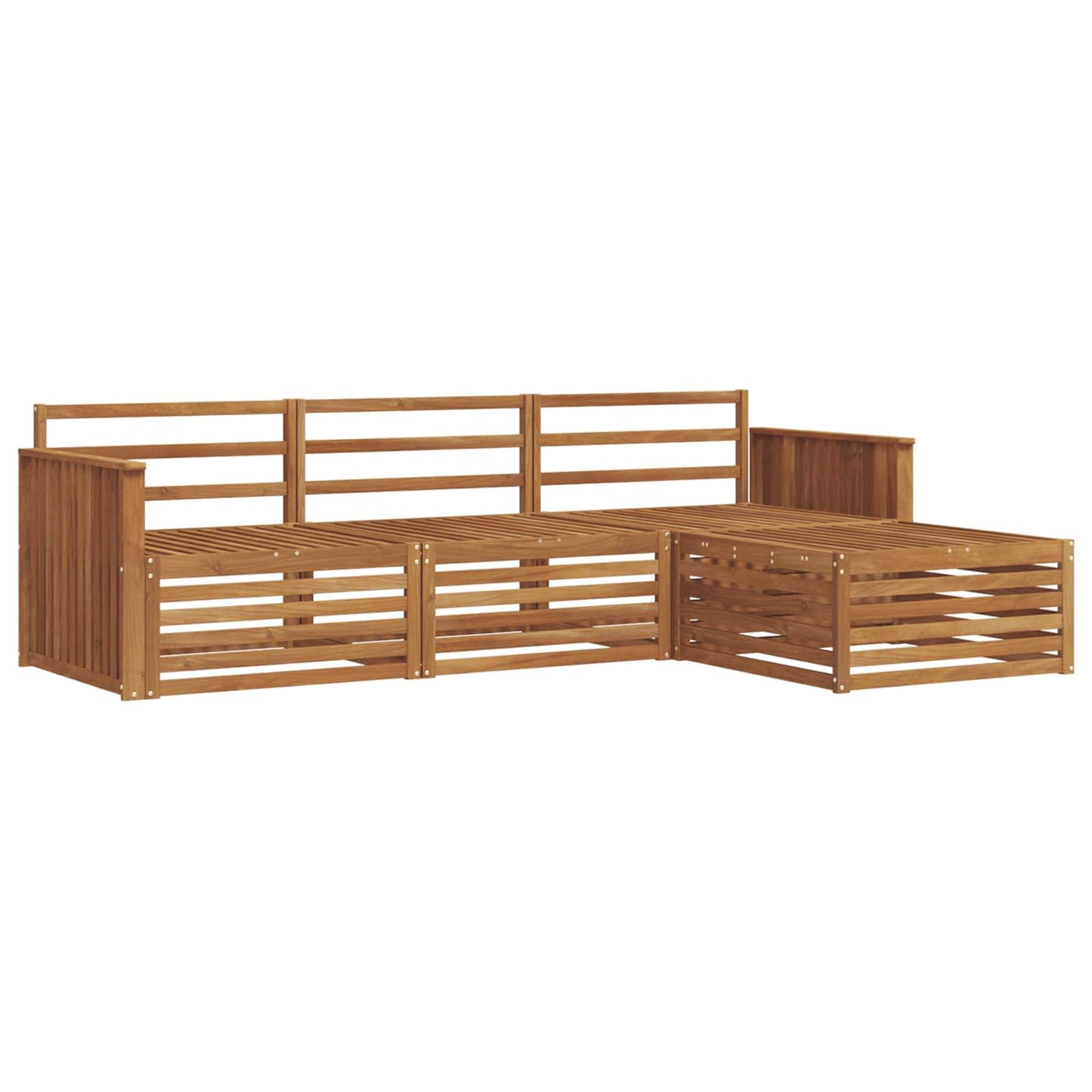 Set di divani da esterno 4 pcs Naturale
