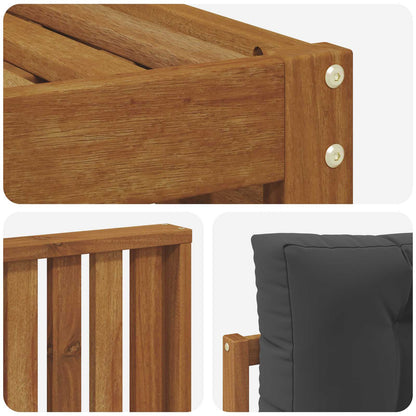 Set di divani da esterno con cuscino 4 pcs Naturale e Antracite