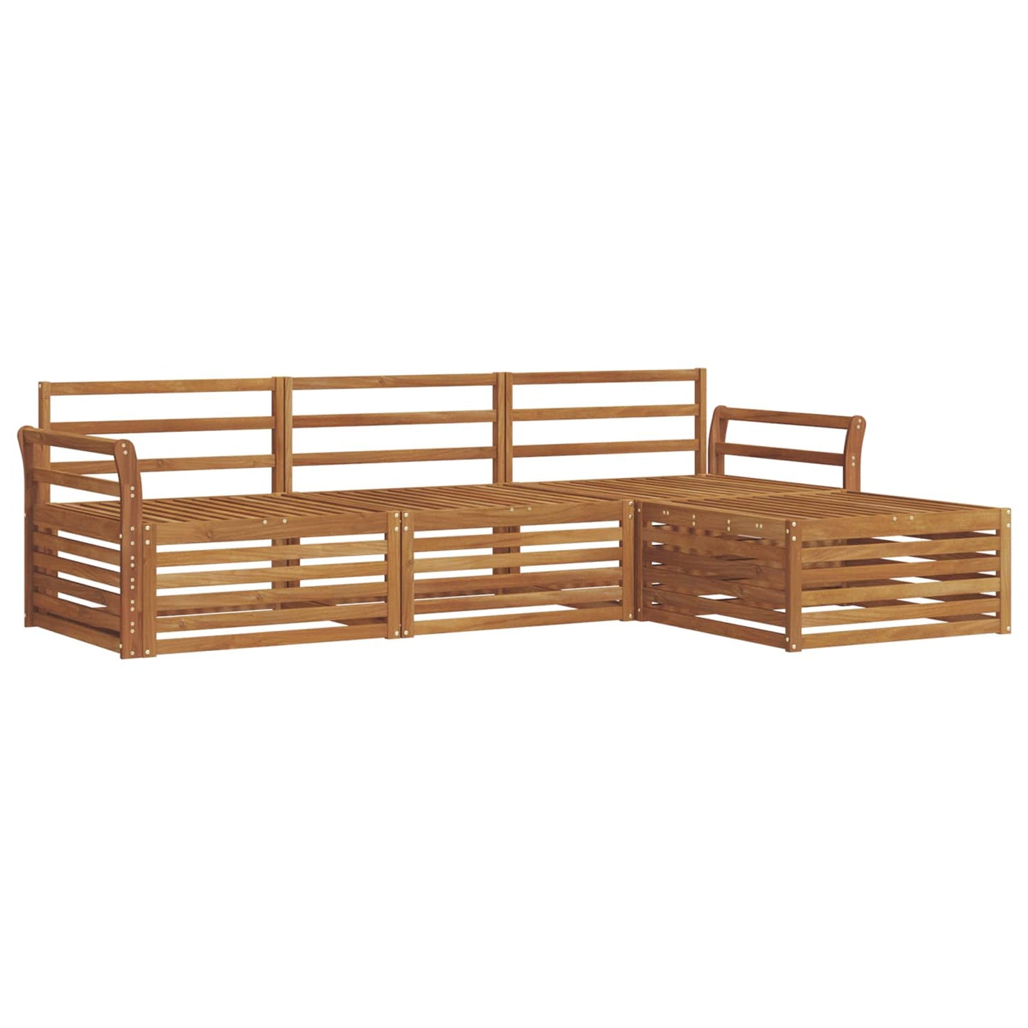 Set di divani da esterno 4 pcs Naturale