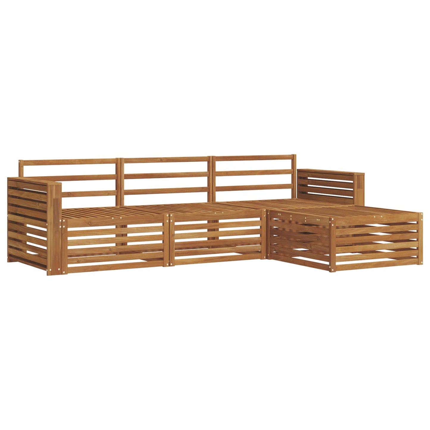 Set di divani da esterno 4 pcs Naturale