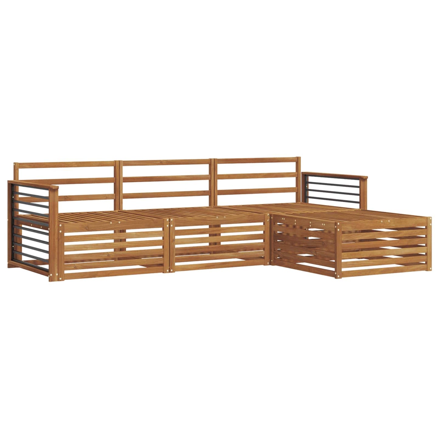 Set di divani da esterno 4 pcs Naturale