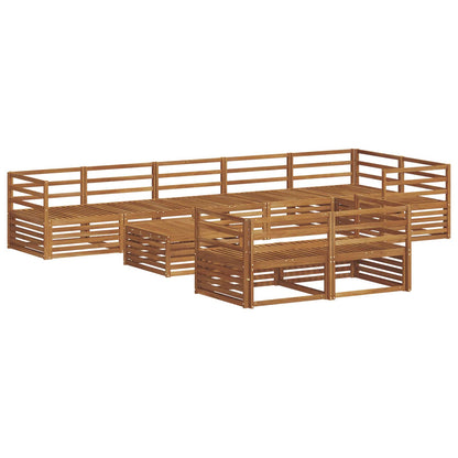 Set di divani da esterno 9 pcs Naturale