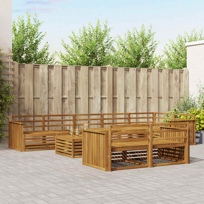 Set di divani da esterno 9 pcs Naturale