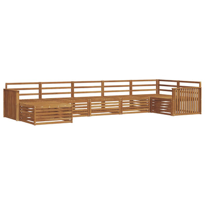 Set divani 7 pcs Naturale Legno di Acacia Massello