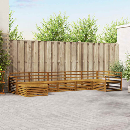 Set divani 7 pcs Naturale Legno di Acacia Massello