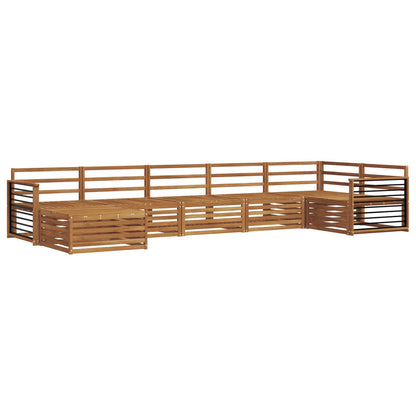 Set divani 7 pcs Naturale Legno di Acacia Massello
