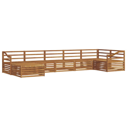 Set divani 7 pcs Naturale Legno di Acacia Massello