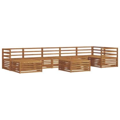 Set divani 8 pcs Naturale Legno di Acacia Massello