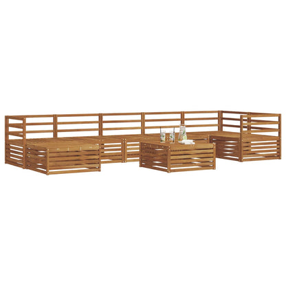Set divani 8 pcs Naturale Legno di Acacia Massello
