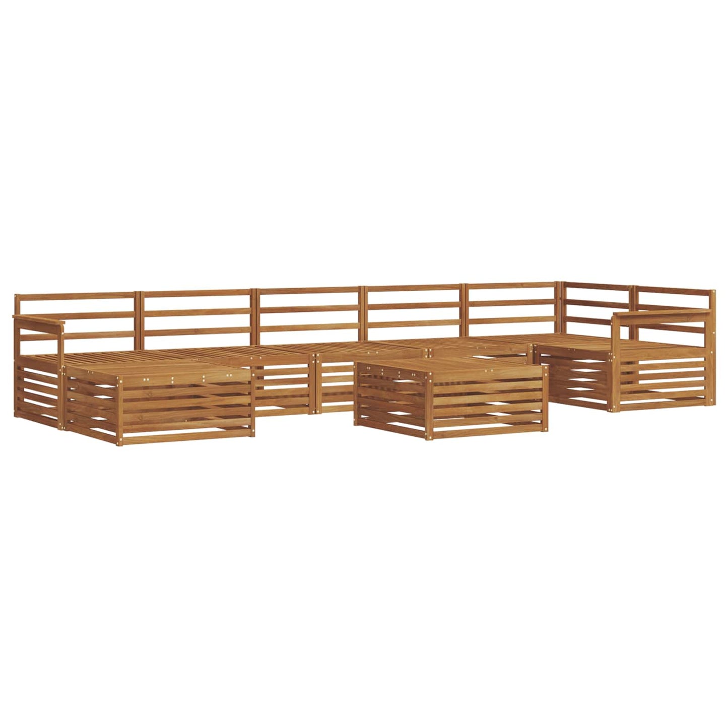 Set divani 8 pcs Naturale Legno di Acacia Massello