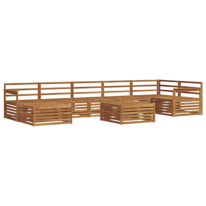 Set divani 8 pcs Naturale Legno di Acacia Massello