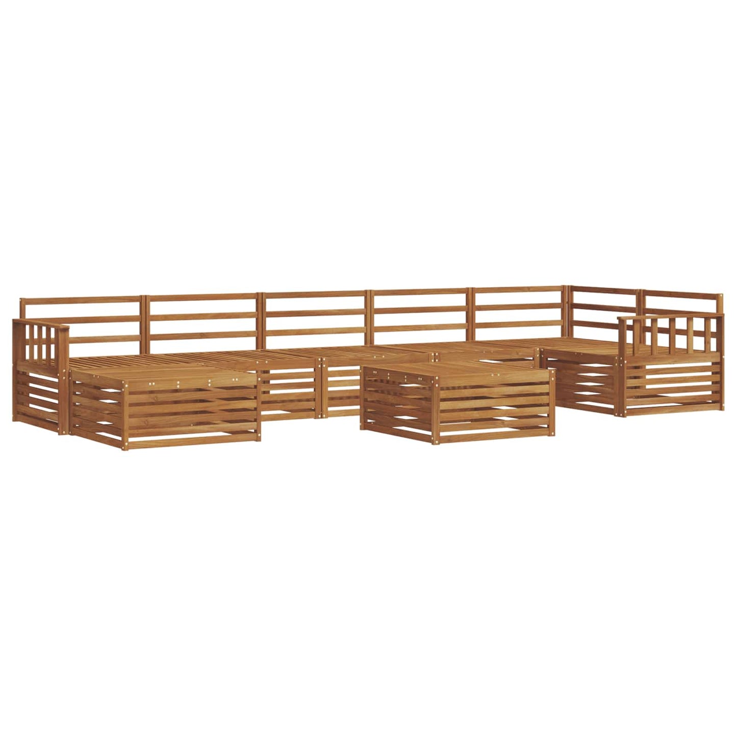 Set divani 8 pcs Naturale Legno di Acacia Massello