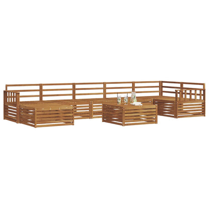 Set divani 8 pcs Naturale Legno di Acacia Massello