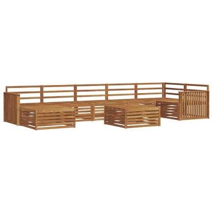 Set divani 8 pcs Naturale Legno di Acacia Massello