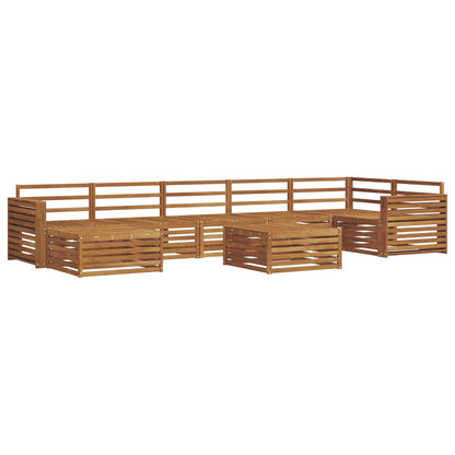 Set divani 8 pcs Naturale Legno di Acacia Massello