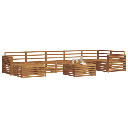 Set divani 8 pcs Naturale Legno di Acacia Massello