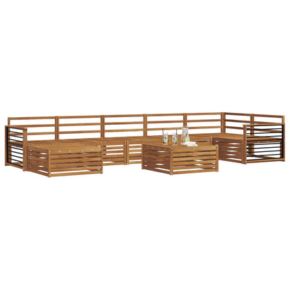 Set divani 8 pcs Naturale Legno di Acacia Massello