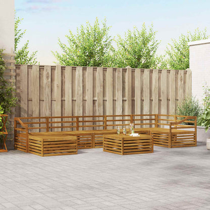 Set divani 8 pcs Naturale Legno di Acacia Massello